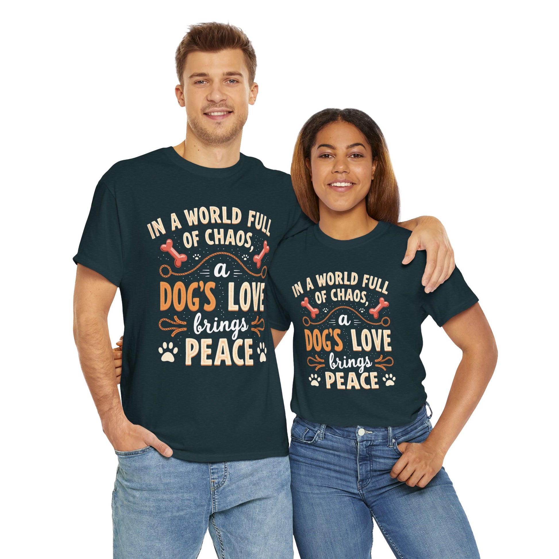 Unisex Tee - Dog's Love Brings Peace to the World