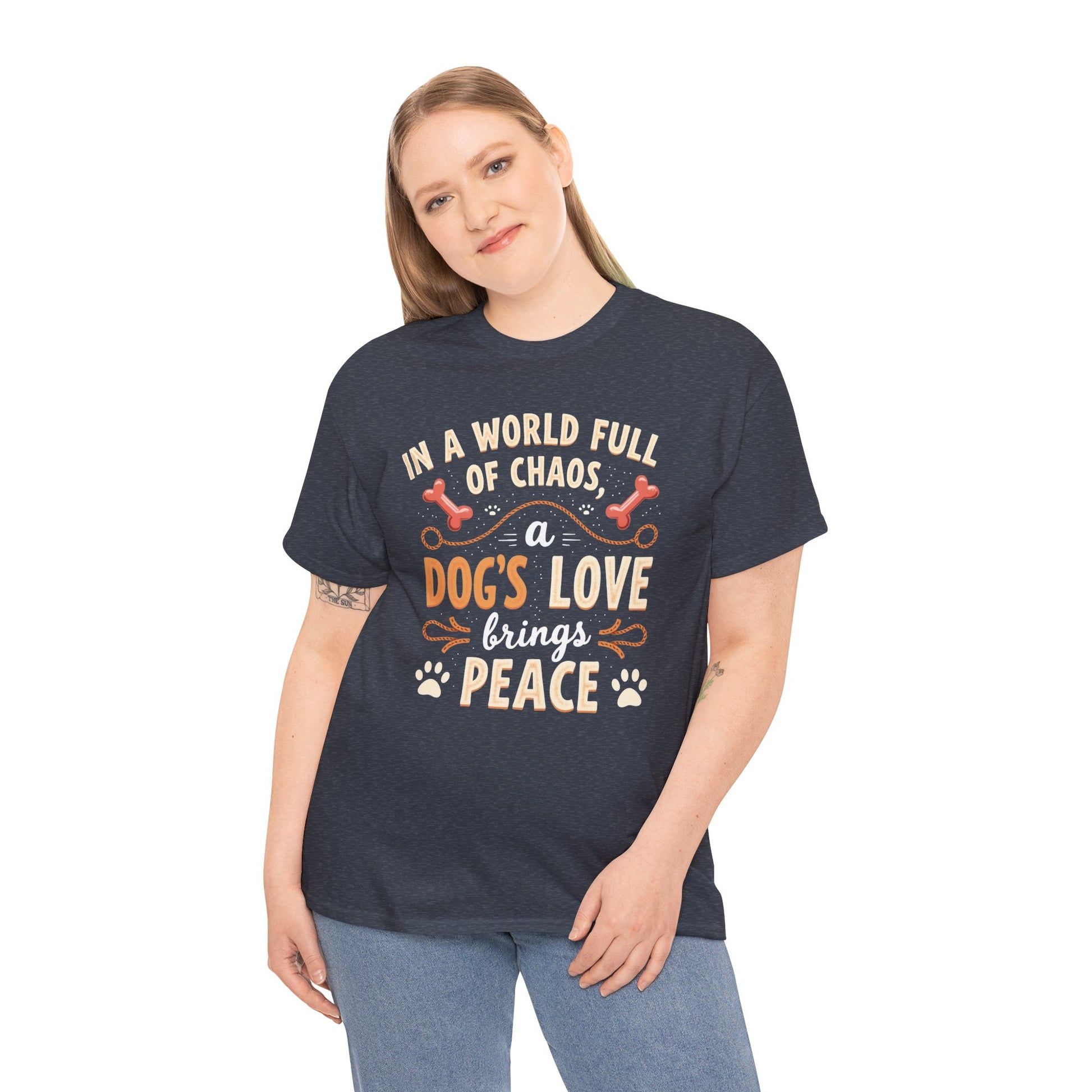 Unisex Tee - Dog's Love Brings Peace to the World
