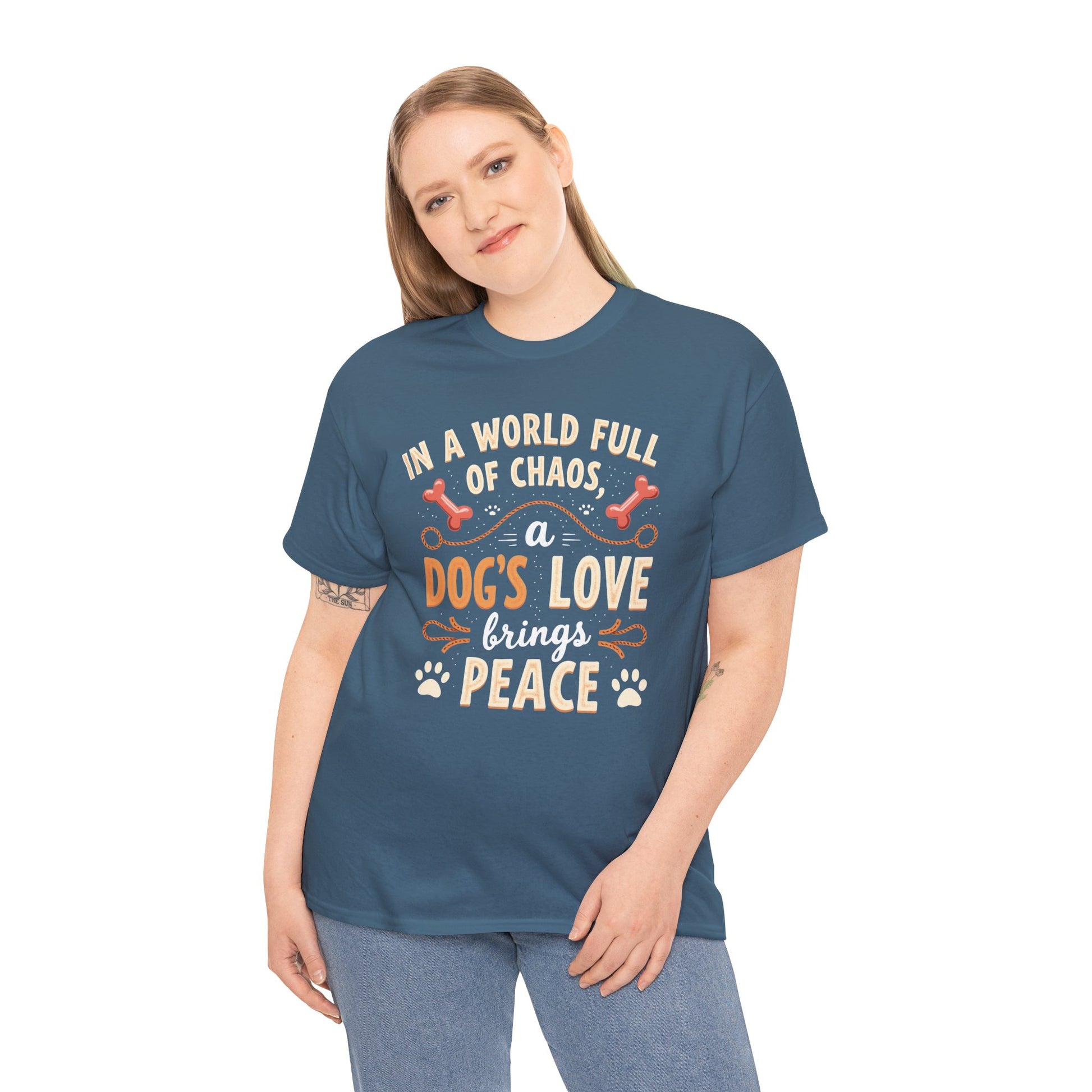 Unisex Tee - Dog's Love Brings Peace to the World