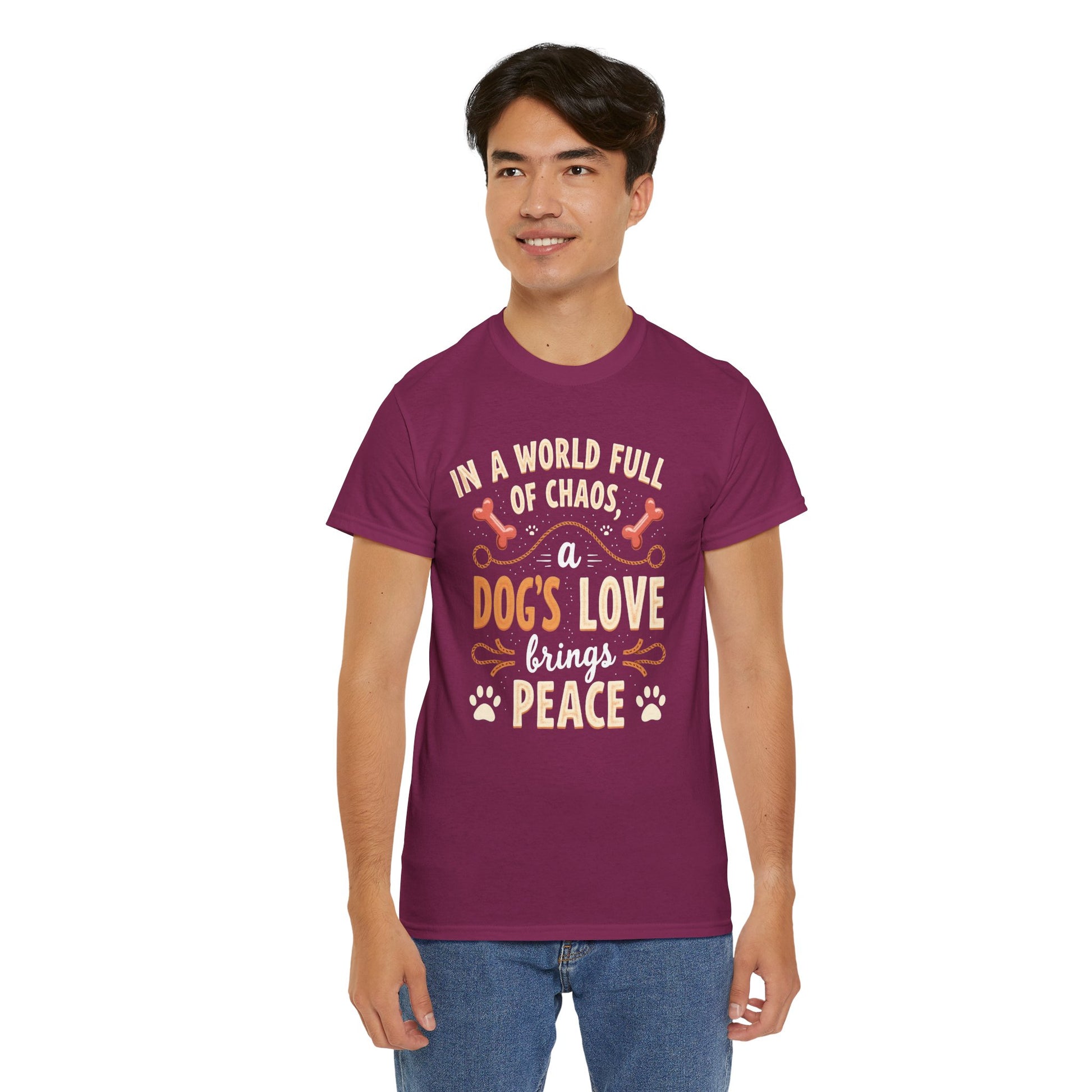 Unisex Tee - Dog's Love Brings Peace to the World