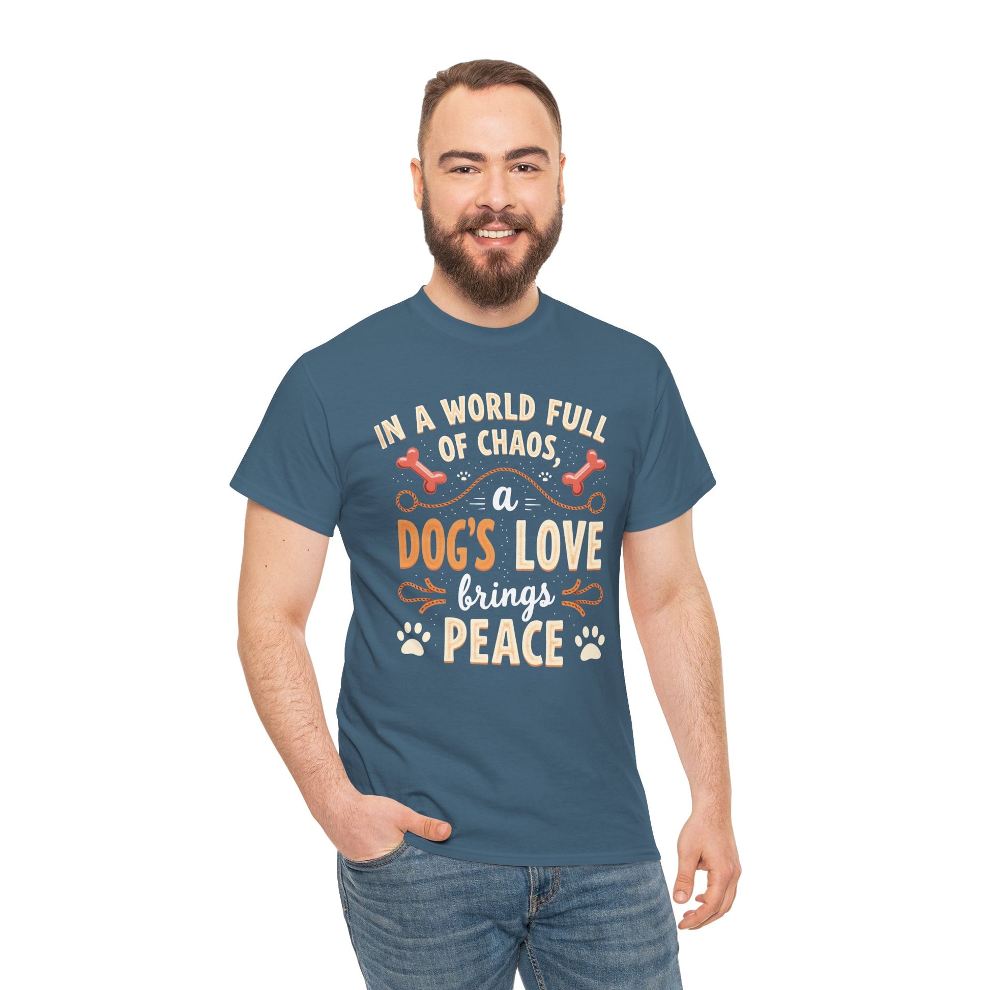 Unisex Tee - Dog's Love Brings Peace to the World