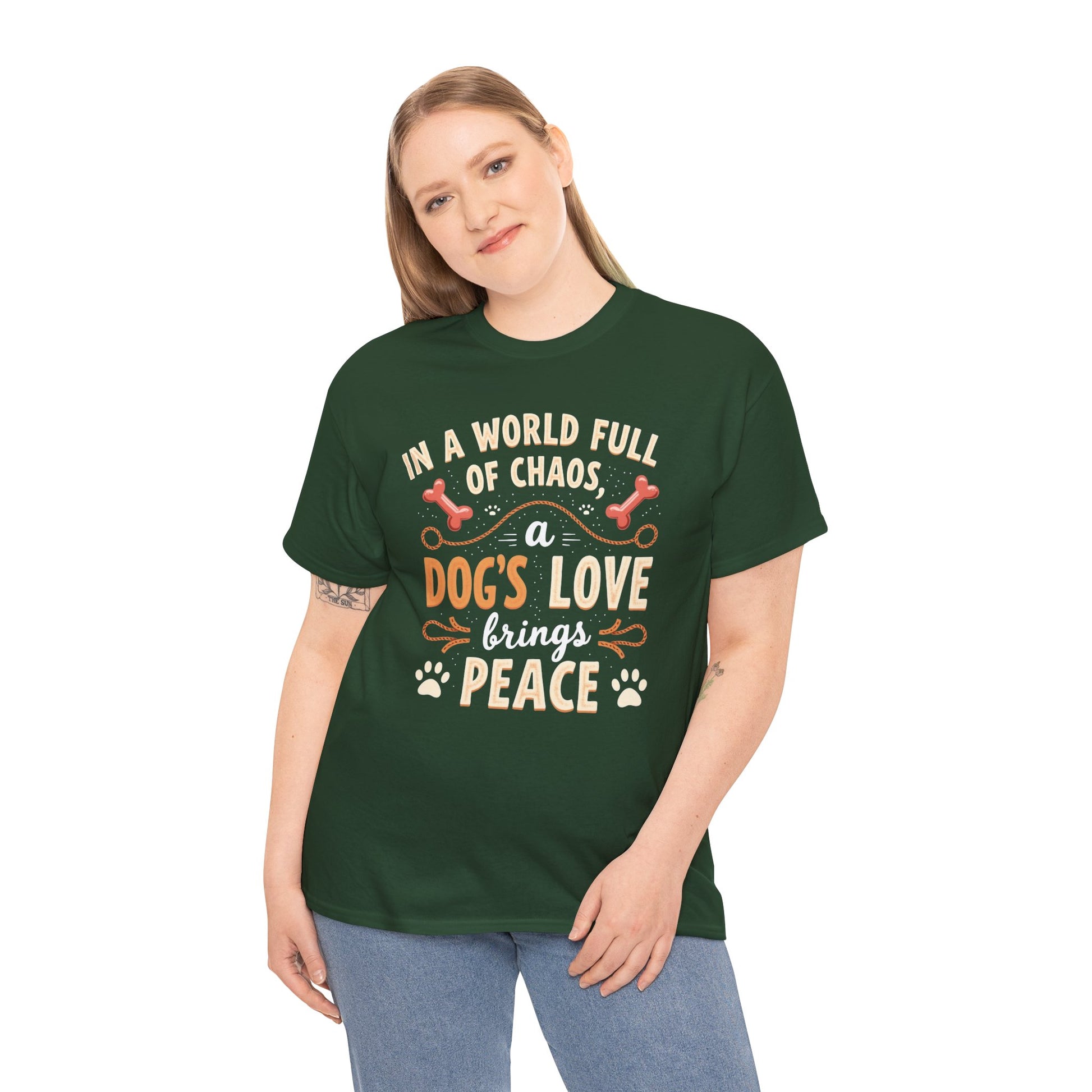 Unisex Tee - Dog's Love Brings Peace to the World