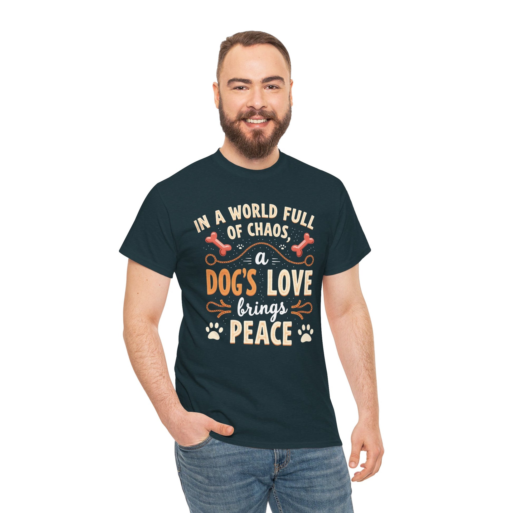 Unisex Tee - Dog's Love Brings Peace to the World