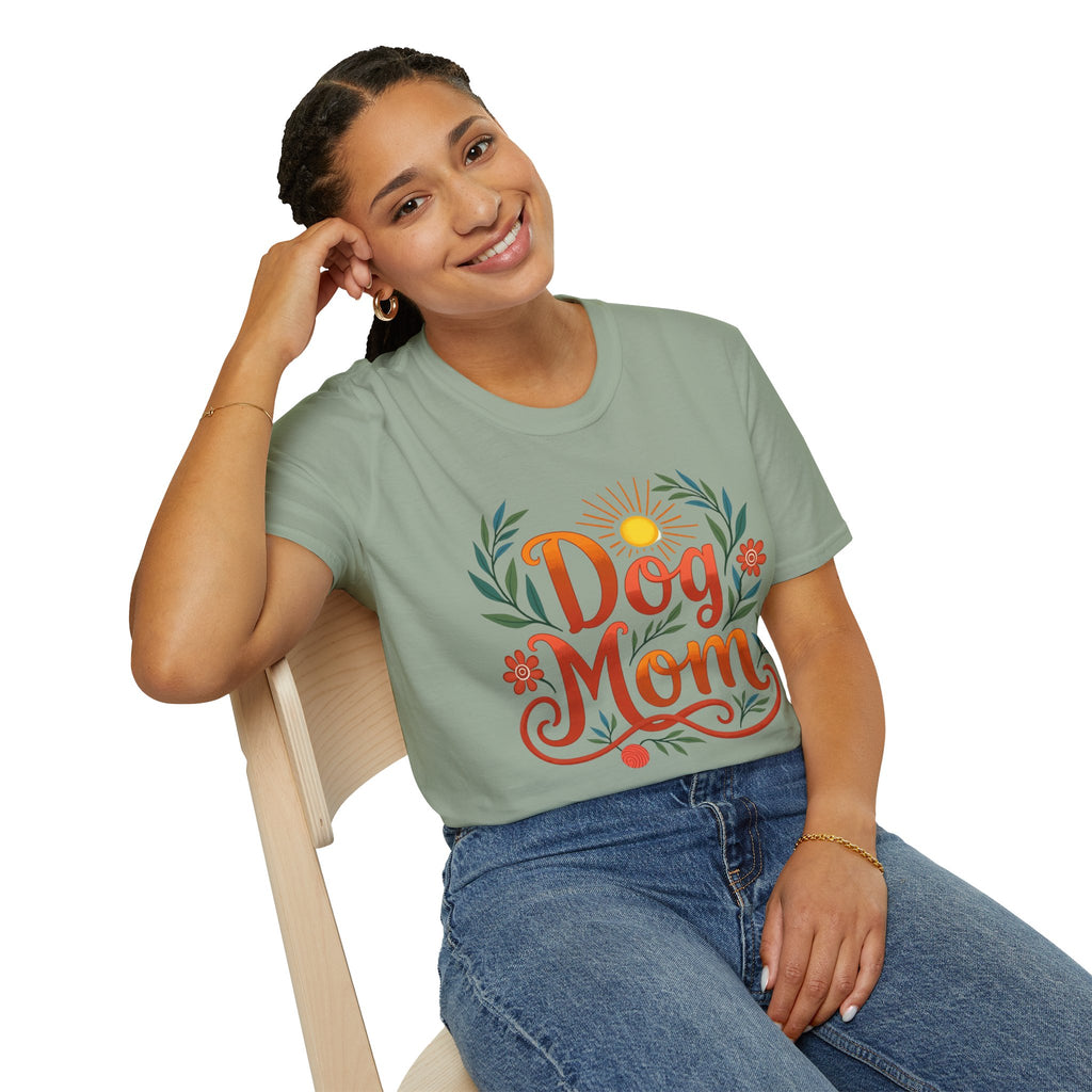 Dog Mom T-Shirt with Summer Vibe