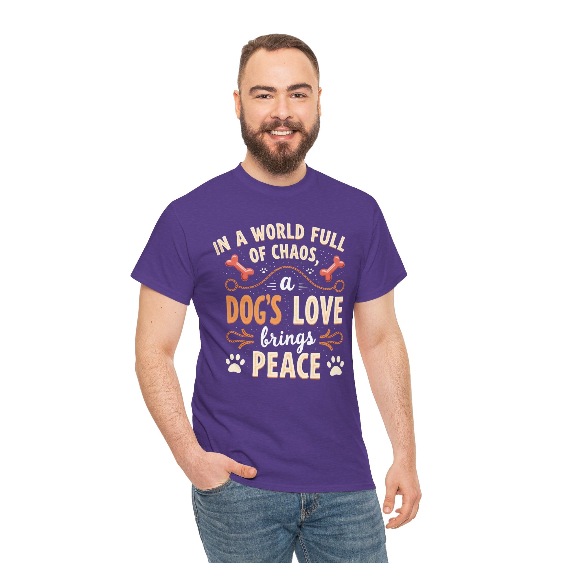 Unisex Tee - Dog's Love Brings Peace to the World