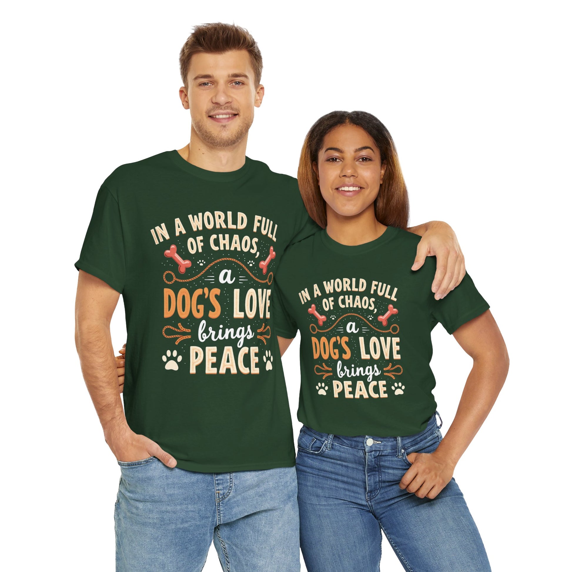 Unisex Tee - Dog's Love Brings Peace to the World