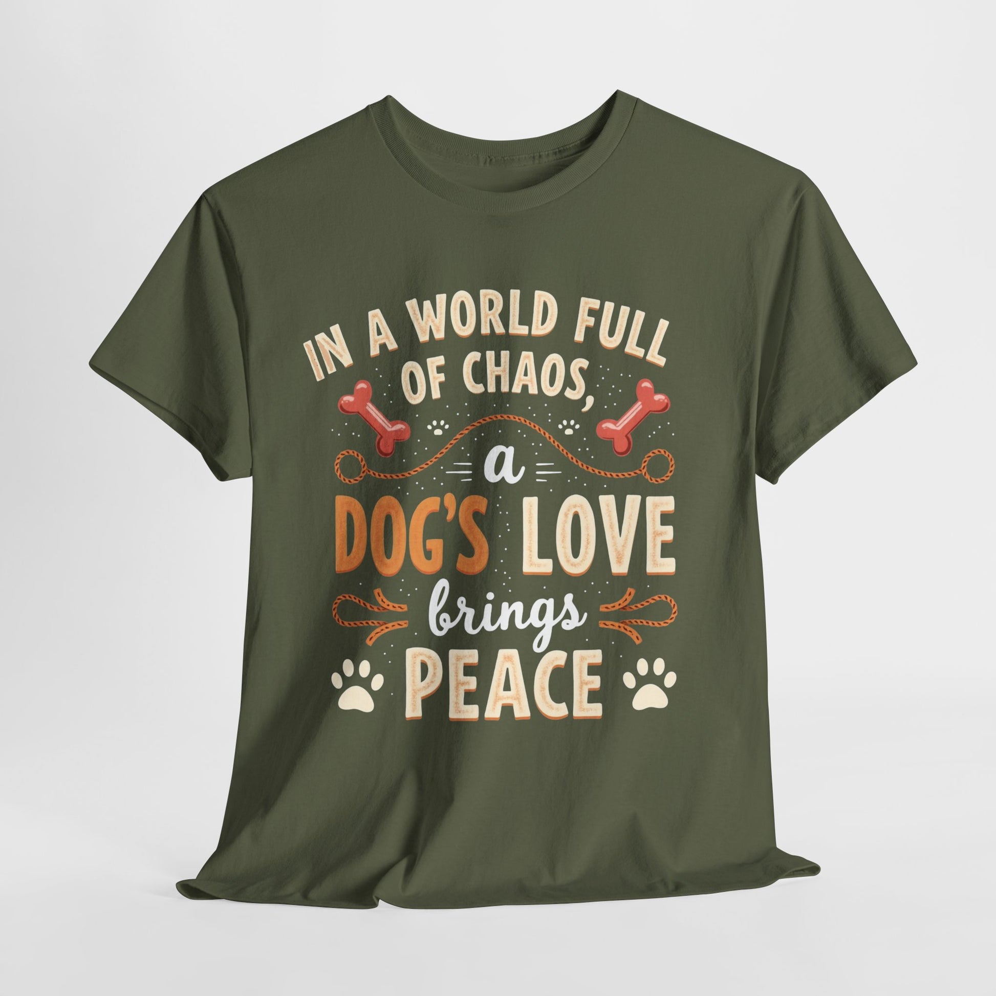 Unisex Tee - Dog's Love Brings Peace to the World