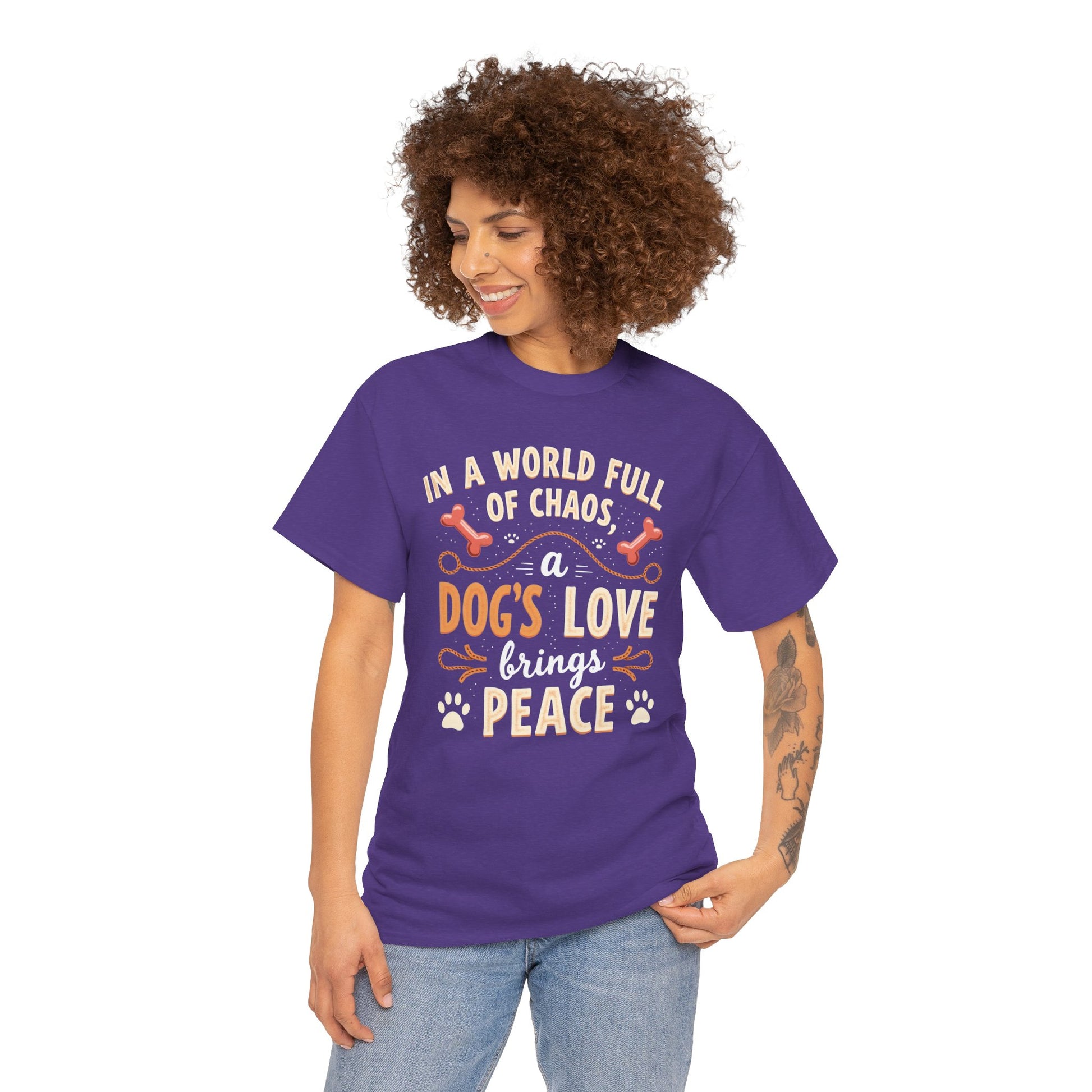 Unisex Tee - Dog's Love Brings Peace to the World