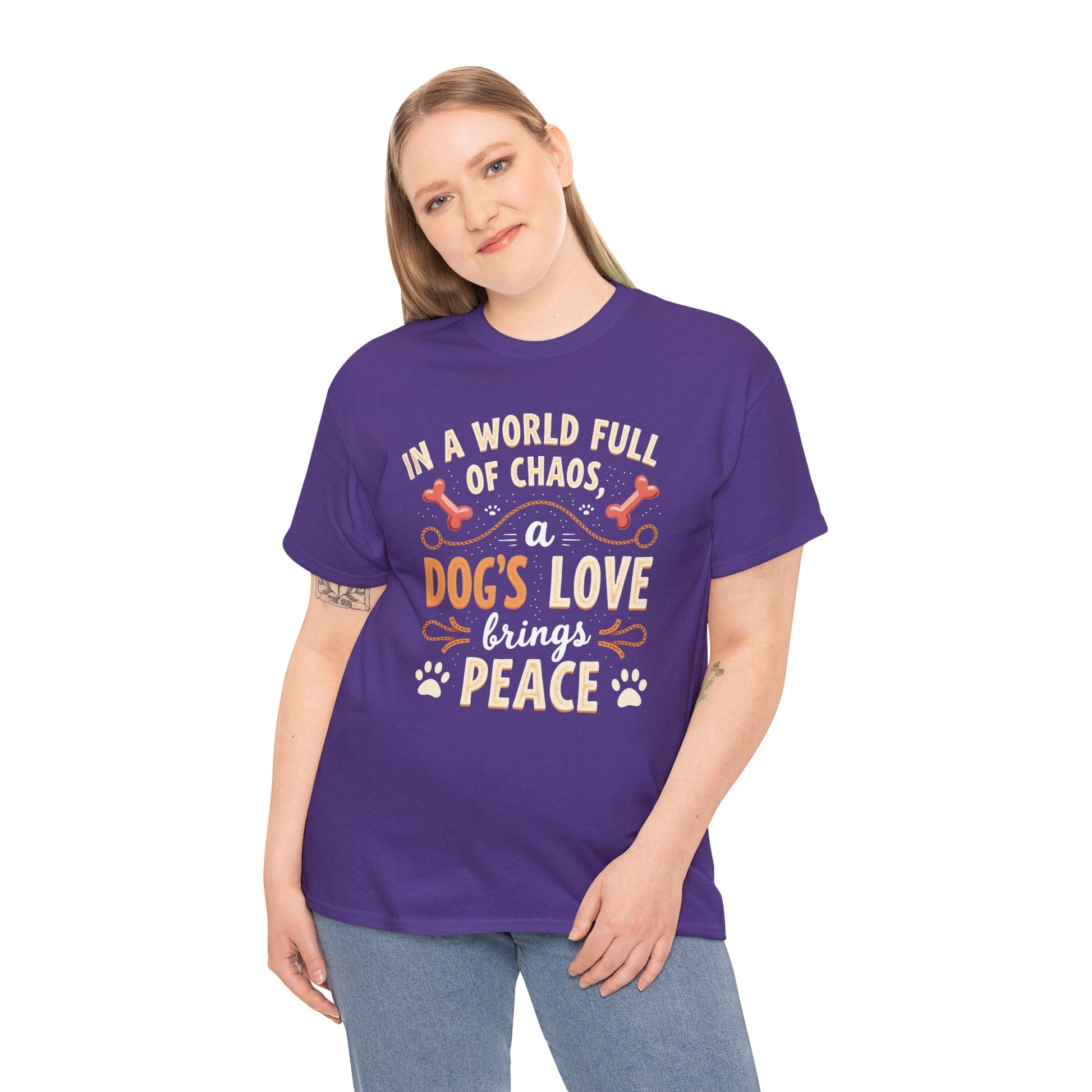 Unisex Tee - Dog's Love Brings Peace to the World