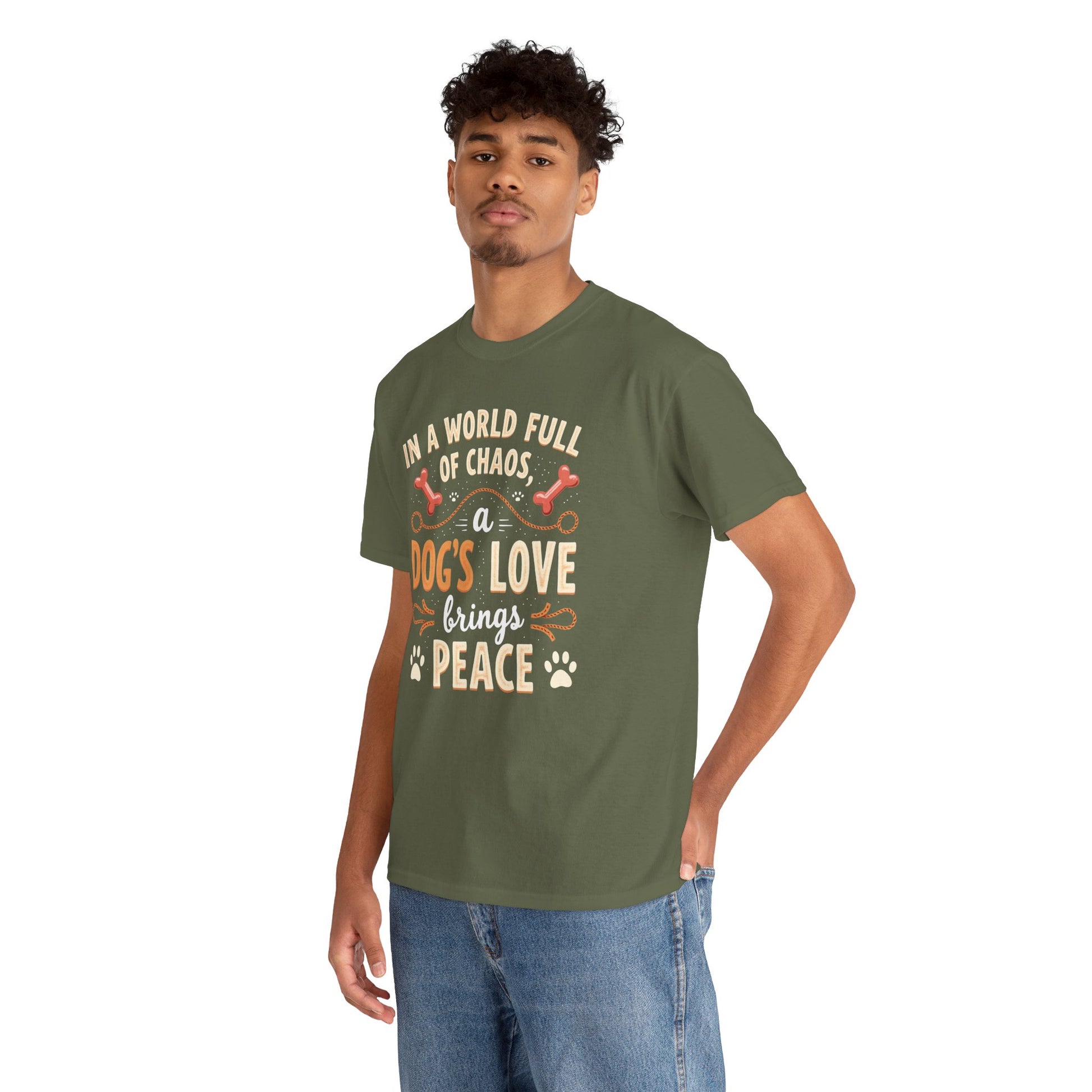 Unisex Tee - Dog's Love Brings Peace to the World