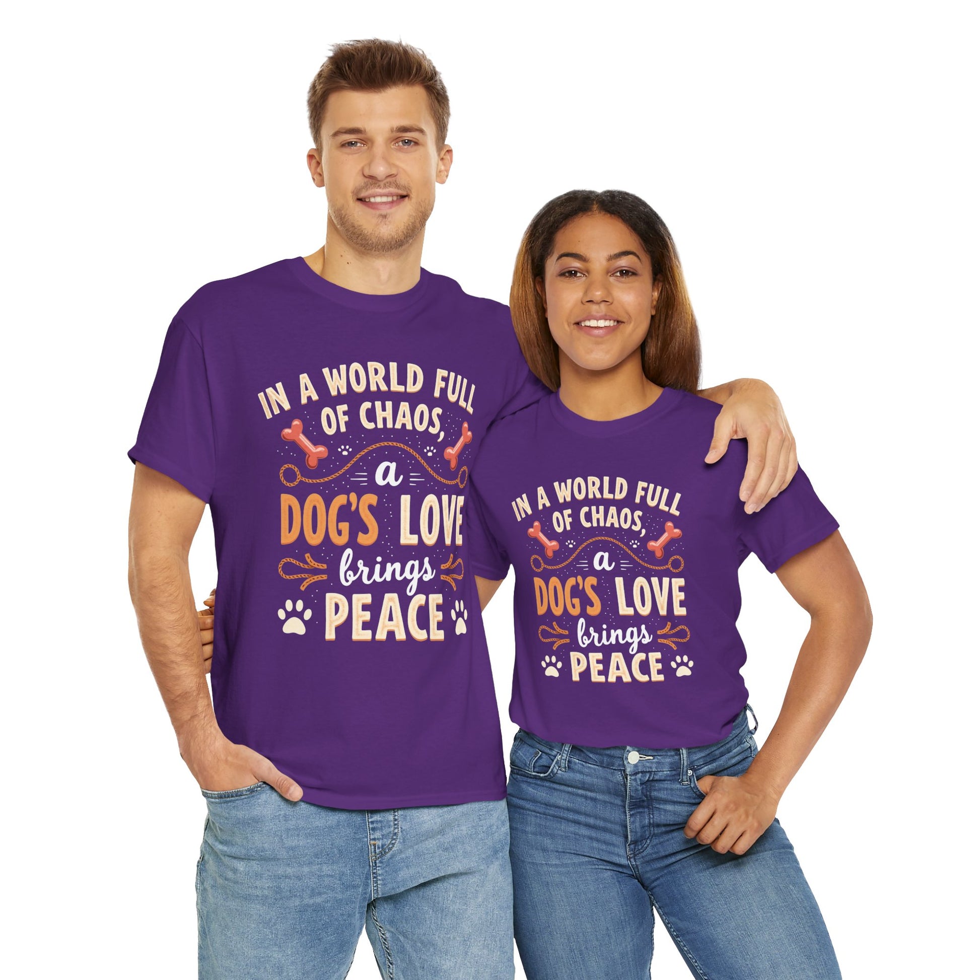 Unisex Tee - Dog's Love Brings Peace to the World