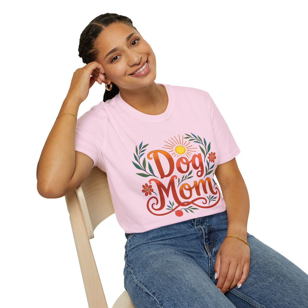 Dog Mom T-Shirt with Summer Vibe