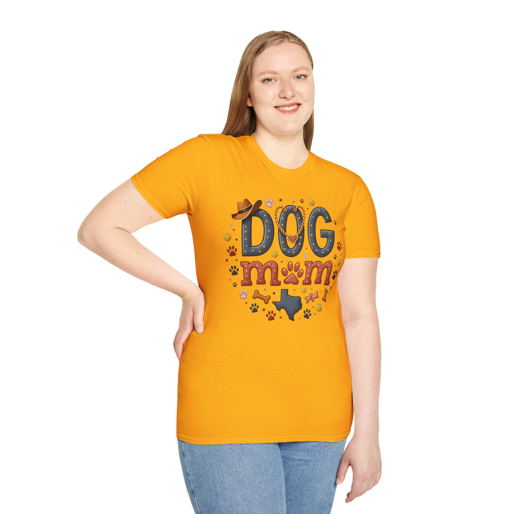Texas Dog Mom T-Shirt with Texas Map Design