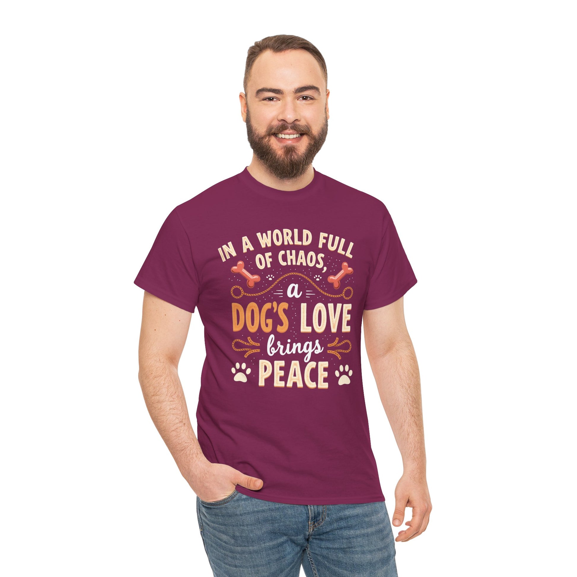 Unisex Tee - Dog's Love Brings Peace to the World