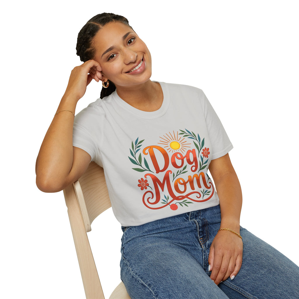 Dog Mom T-Shirt with Summer Vibe