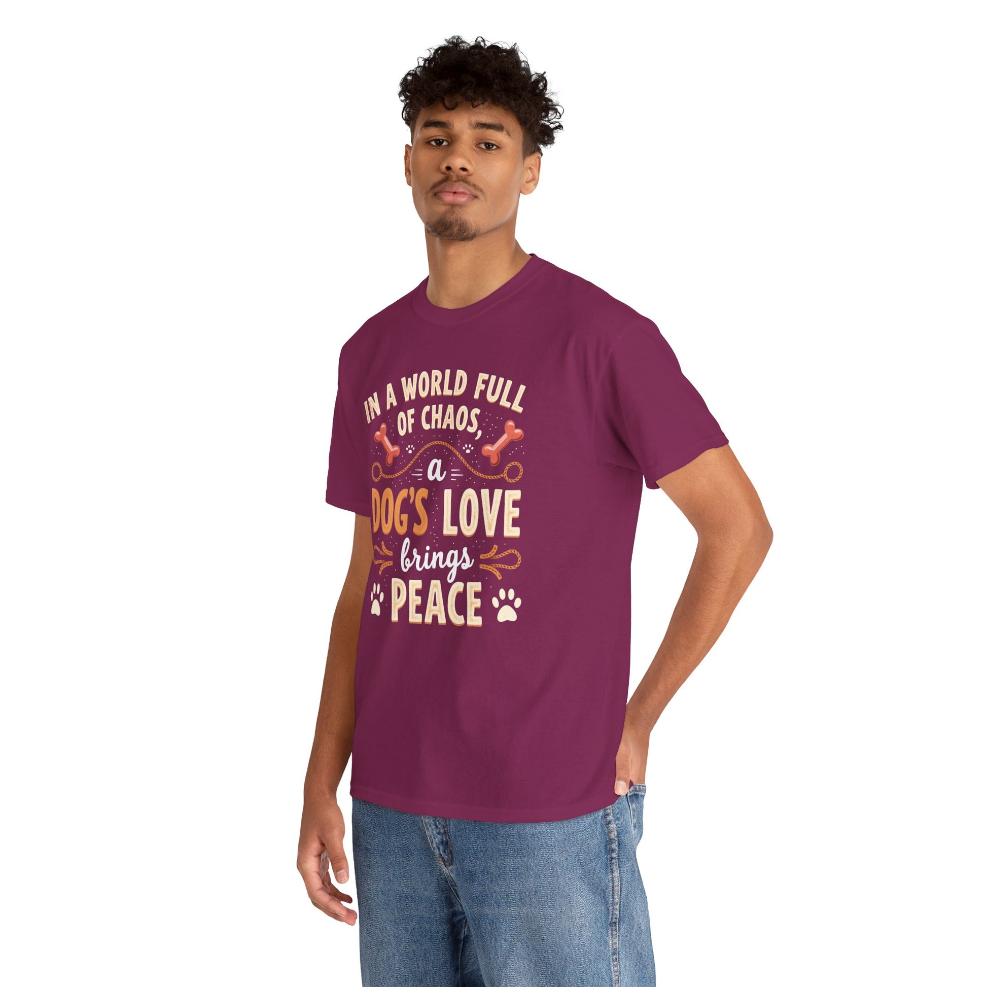 Unisex Tee - Dog's Love Brings Peace to the World