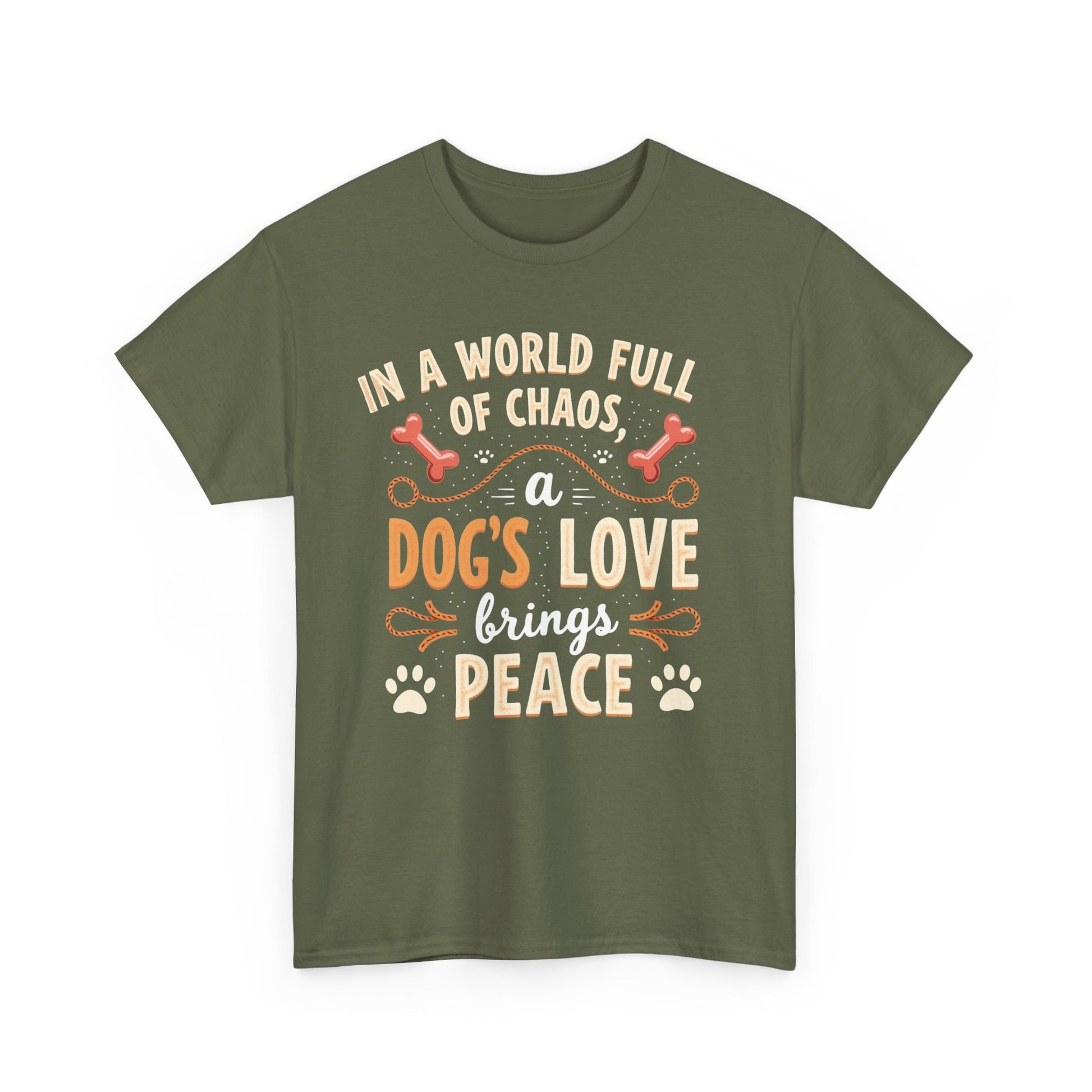 Unisex Tee - Dog's Love Brings Peace to the World