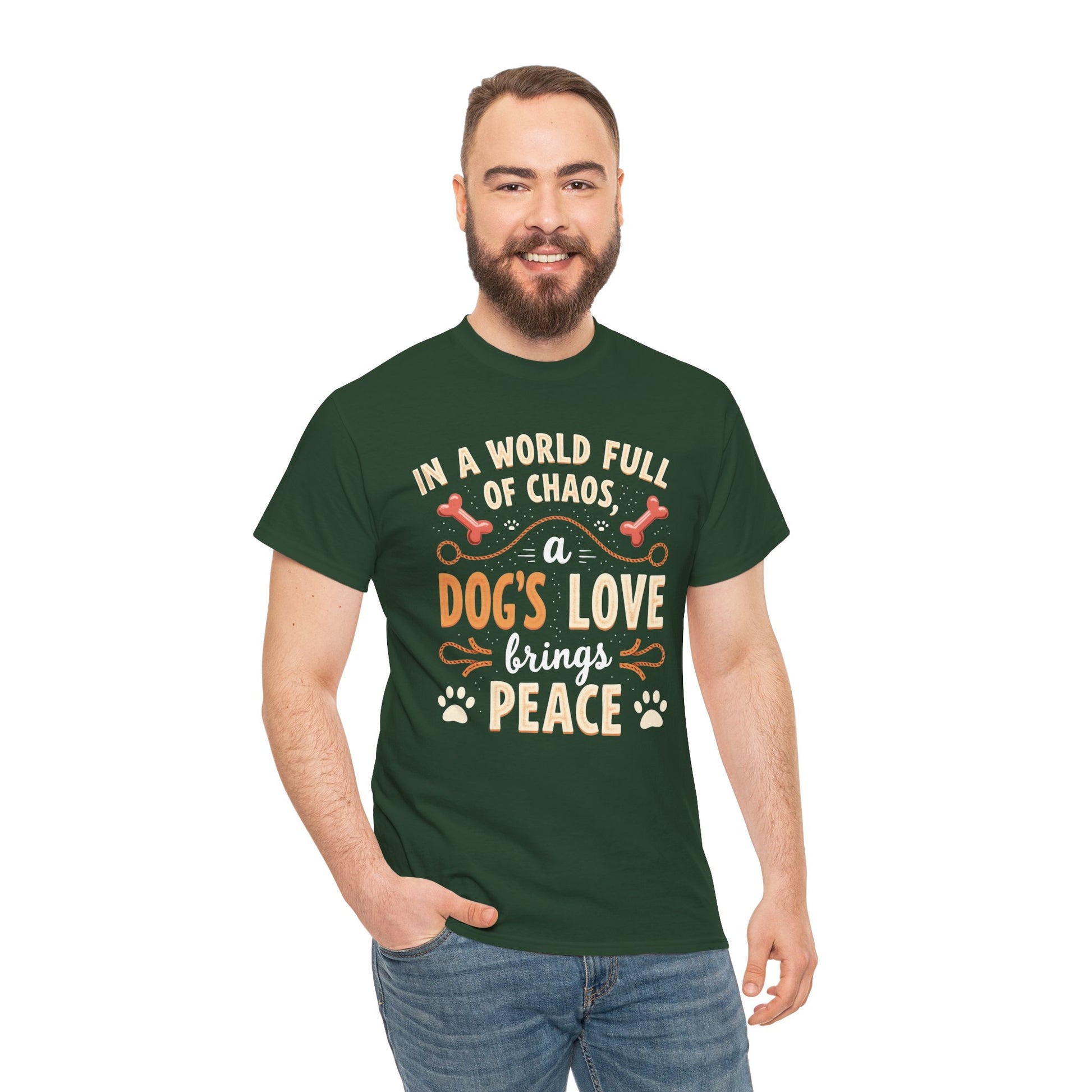 Unisex Tee - Dog's Love Brings Peace to the World