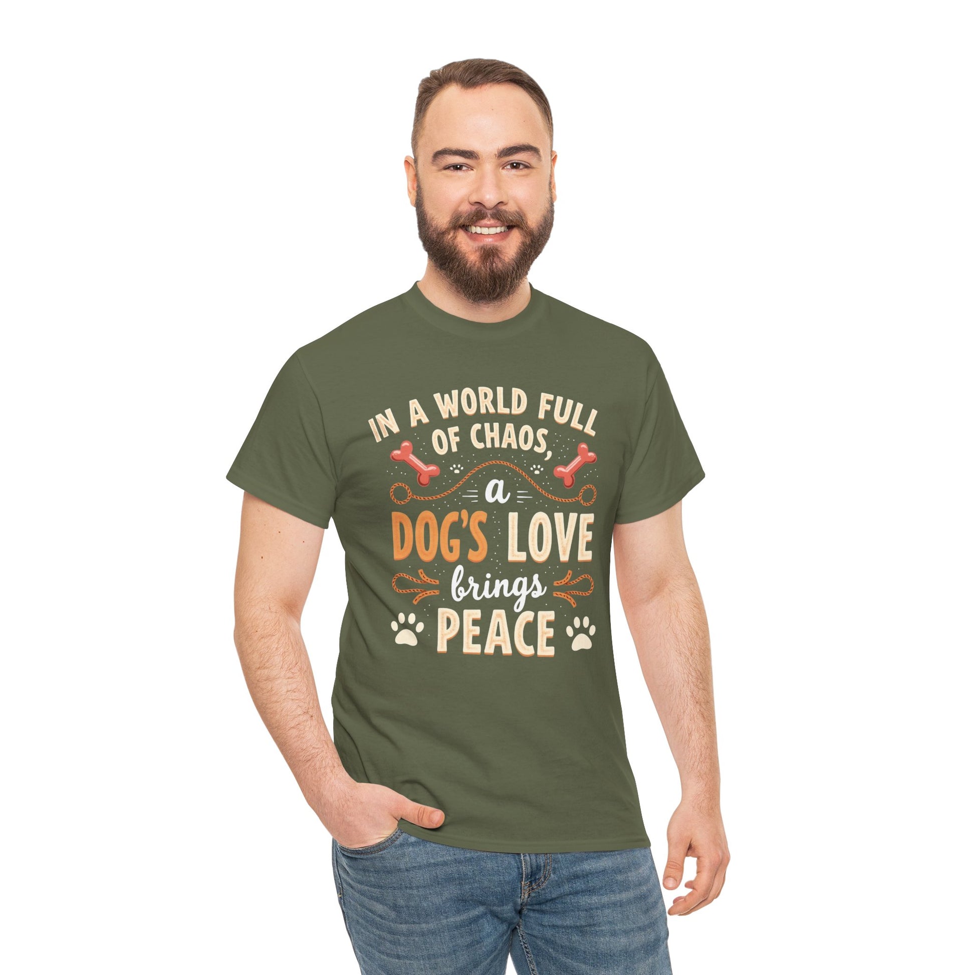 Unisex Tee - Dog's Love Brings Peace to the World