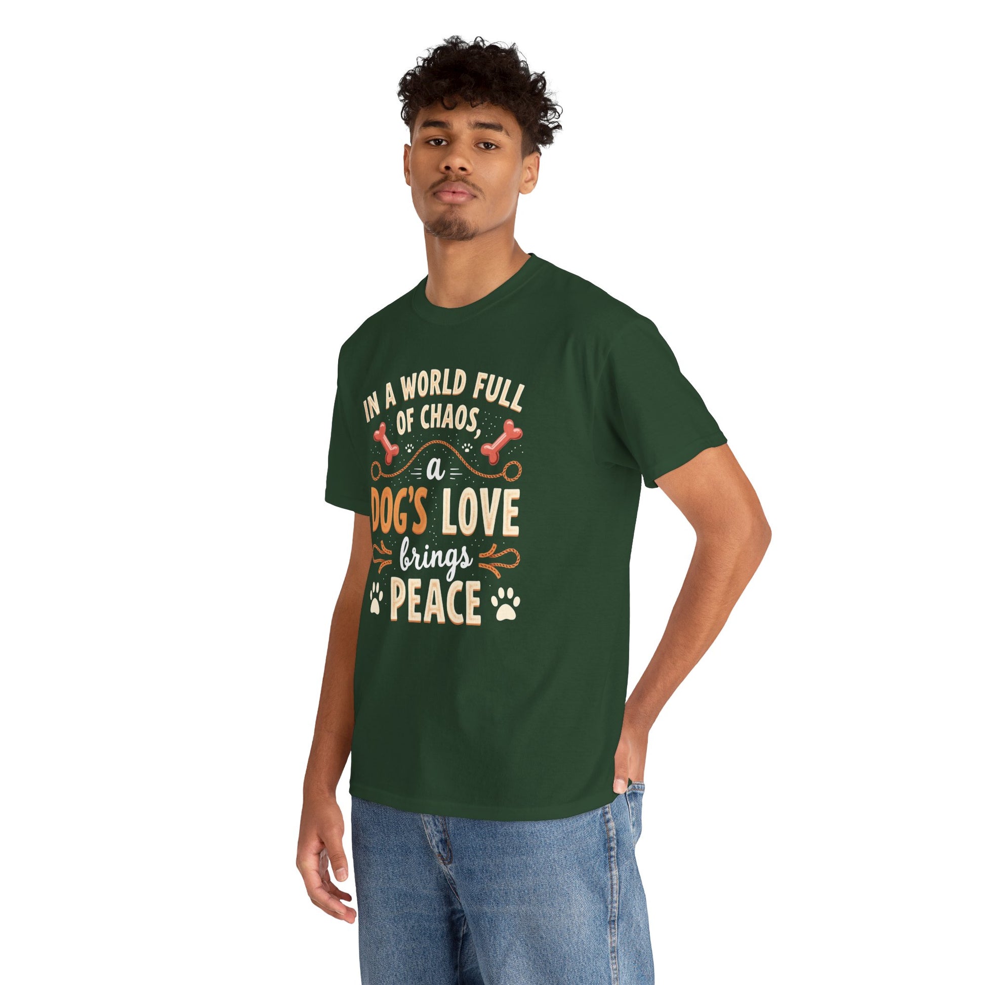 Unisex Tee - Dog's Love Brings Peace to the World